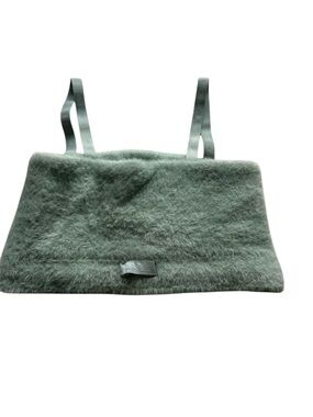 GYMSHARK DNU WHITNEY SIMMONS EYELASH KNIT BANDEAU TOP LEAF GREEN XS